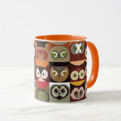 Cute Owl Pattern Mok (Voorkant rechts)