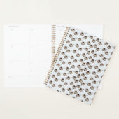 Cute Owl Pattern Pencil Sketch Planner (Devant avec enveloppe)