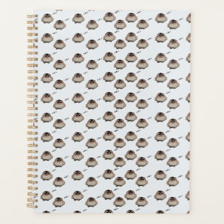 Cute Owl Pattern Pencil Sketch Planner