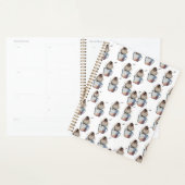 Cute Owl Pattern Pencil Sketch Planner (Devant avec enveloppe)