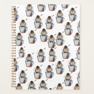 Cute Owl Pattern Pencil Sketch Planner