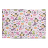 Cute Owl Pink Pillow Hoesje Kussensloop (Achterkant)