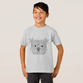 Cute Owl Portrait Doodle T-shirt (Voorkant volledig)