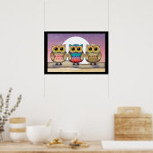 Cute Owl Poster (Keuken)