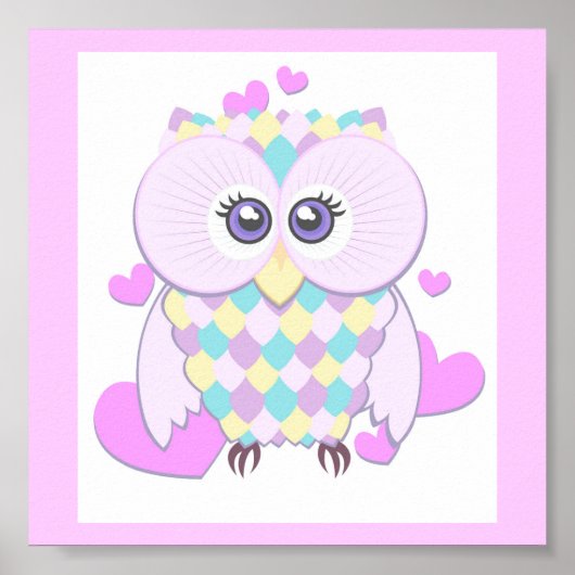 Cute Owl Poster (Voorkant)