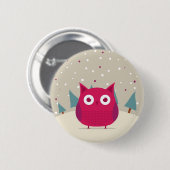 Cute owl ronde button 5,7 cm (Voorkant /achterkant)