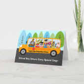 Cute Owl School Bus Driver Appréciation Merci (Devant)