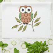 Cute Owl Serviette de cuisine (Plié)
