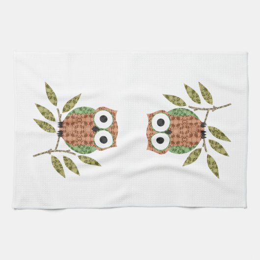 Cute Owl Serviette de cuisine (Horizontal)