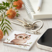 Cute Owl Sleutelhanger (Voorkant Rechts)