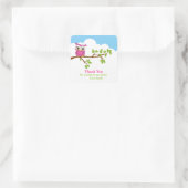 Cute Owl sur Branche fille Anniversaire Sticker Me (Sac)