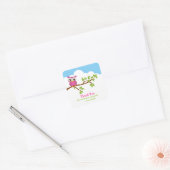 Cute Owl sur Branche fille Anniversaire Sticker Me (Enveloppe)