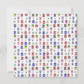 Cute Owl sur une branche Invitation d'anniversaire (Dos)