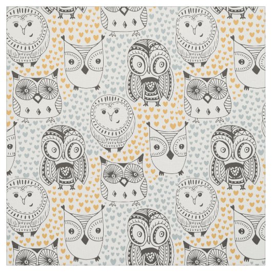 Cute Owl tissu Motif (Échantillon)