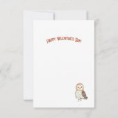 Cute Owl Valentijnsdag Kaart (Achterkant)