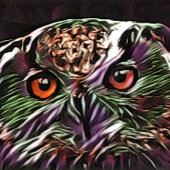 CUTE OWL VIERKANTE KLOK