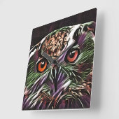 CUTE OWL VIERKANTE KLOK (Hoek)