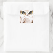 Cute Owl Vierkante Sticker (Tas)