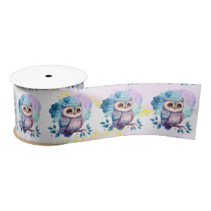 Cute Owl Waterverf Splash Girl Baby shower Lint