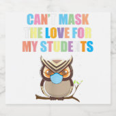 Cute Owl Wine Sticker Funny Novelty Gift (Enkel label)