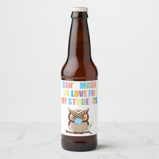 Cute Owl Wine Sticker Funny Novelty Gift (Voorkant)