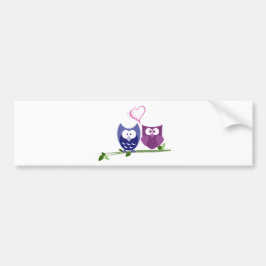 Cute Owls and Heart Bumpersticker