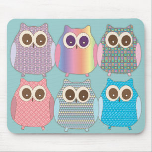 Cute Owls Assorted Colors Muismat