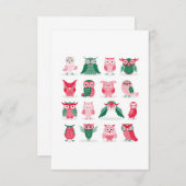 Cute Owls Bedankkaart (Voorkant / Achterkant)