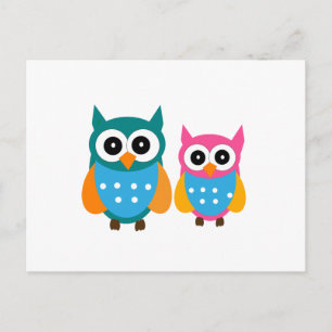 Cute Owls Briefkaart