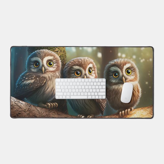 Cute Owls Bureaumat (Keyboard & Muis)