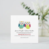 Cute Owls, Faire-part de mariage Carré (Debout devant)