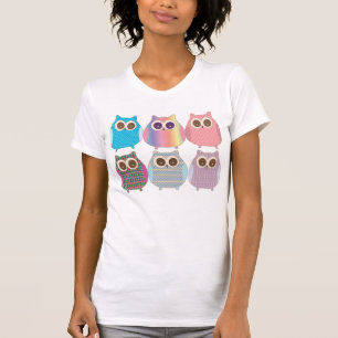 Cute Owls Gathering T-shirt