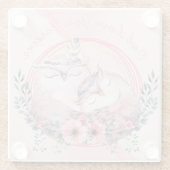 Cute Owls Glazen Onderzetter (Achterkant)