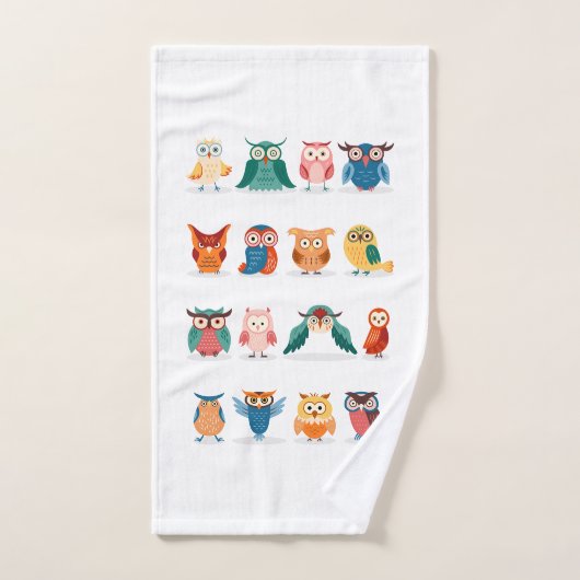 Cute Owls Handdoek (Handdoek)