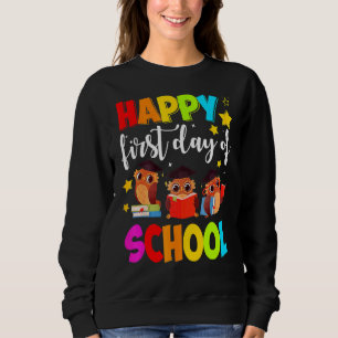 Cute Owls Happy First Day of School Students Paren Trui