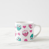 Cute Owls & Hearts Expresso Mok (Rechts)