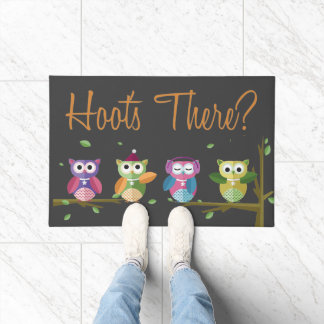 Cute Owls Hoot is daar Herfst Fun Welcome Deurmat