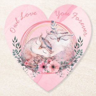 Cute Owls Kartonnen Onderzetters