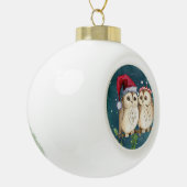 Cute Owls Keramische Bal Ornament (Links)