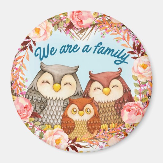 Cute Owls Magneet (Voorkant)