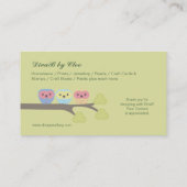 Cute Owls Online Shop Etsy Cartes de visite de mod (Dos)