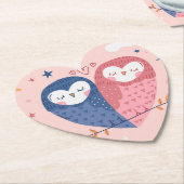 Cute Owls Paper Onderzetter (Gekanteld)