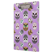 Cute Owls Pattern op Paarse achtergrond Klembord (Links)