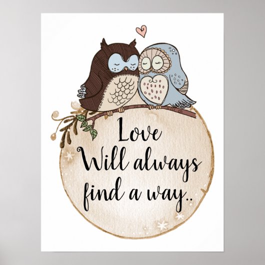 Cute Owls Poster (Voorkant)