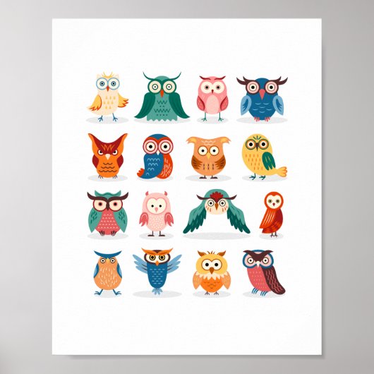 Cute Owls Poster (Voorkant)