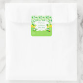 Cute Owls St Patrick's Day Party Vierkante Sticker (Tas)