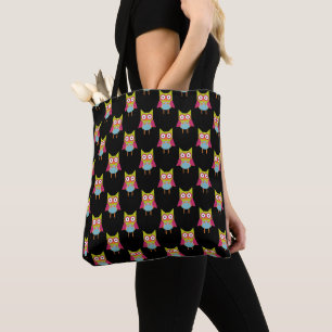 Cute Ownership on Black Pattern Tote Bag