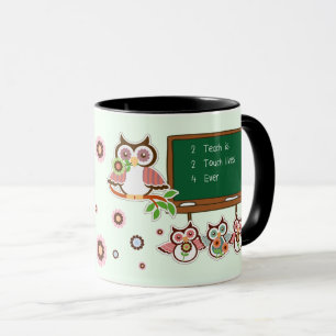 Cute Ows Nom personnalisé Mug pour enseignant