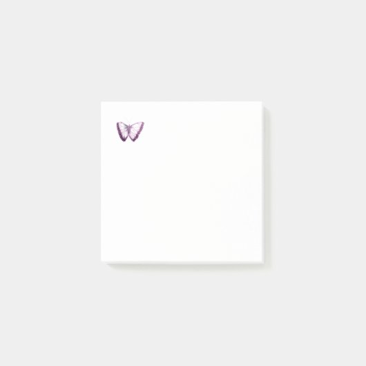 Cute Paars Butterfly Design Post-it Notes (Voorkant)