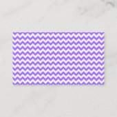 Cute Paars Chevron Pattern Visitekaartje (Achterkant)